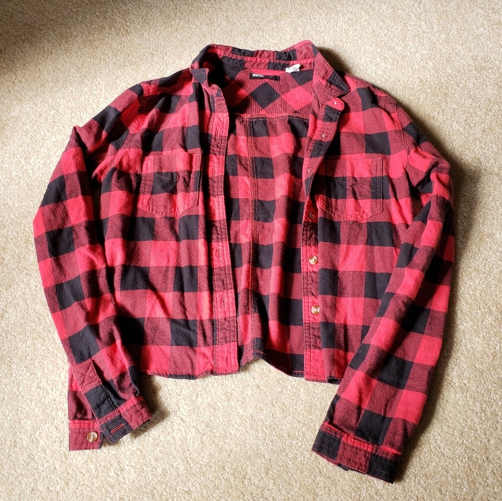 Buffalo check flannel crop size xs
